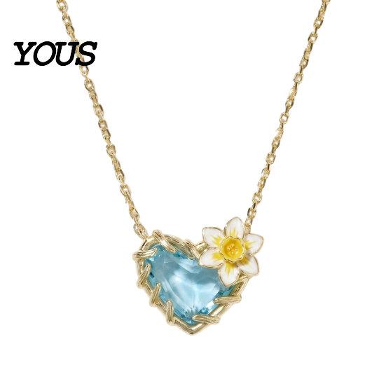 Dainty Pendant Necklace Birthstone Heart Necklace, Birth Stone And Flower Jan To Personalized Jewelry Dec Floral Birthday Gift for Mom Wife