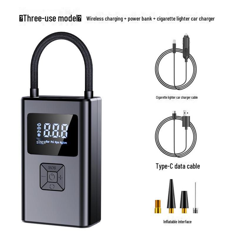 

Портативный беспроводной цифровой автомобильный насос для накачивания шин