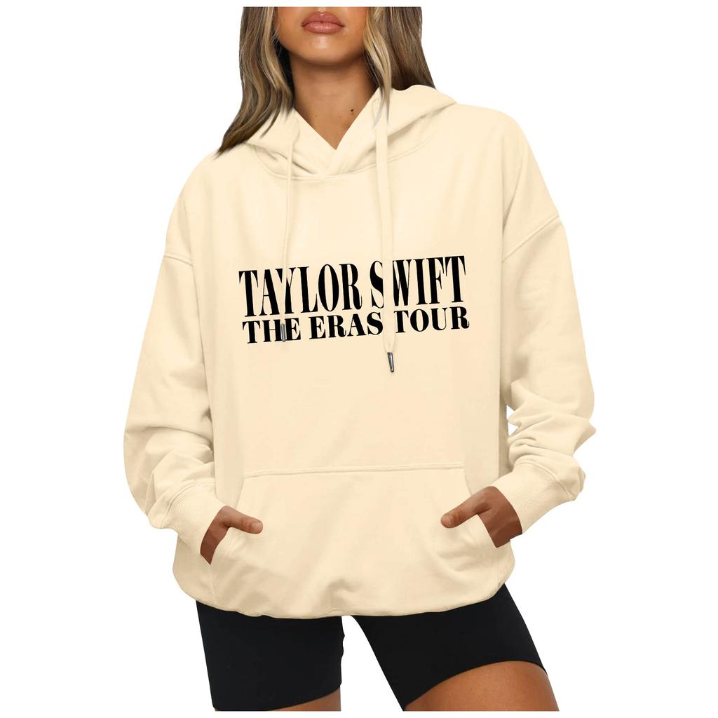 Women's Casual Long Sleeve Hoodie Pullover Sweatshirt with Graphic Print Front and Back Comfortable Fit Lightweight Fabric