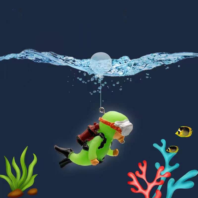 Dekoracja Akwarium Żywica Aranżacja Krajobrazu Małe Ozdoby Mini Nurek Świecący Dekor Akwarium Pływająca Kula Akcesoria Akwariowe
