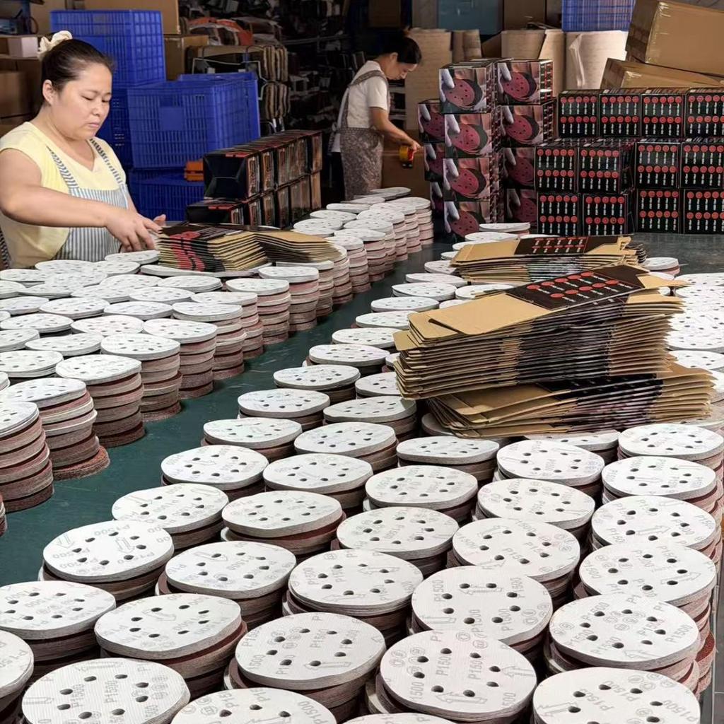 125mm 8-Hole Red Sandpaper Set: 5-inch Hook & Loop for Woodworking