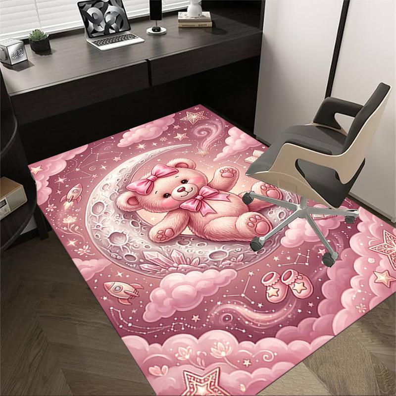 

1PC Bear Moon Non-Slip Floor carpet, Office, family, bedroom, Studio - Large Area Rug, Decorative Mat, Longlasting Material-C0405 60cm by 90cm