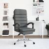 Office Chair with Massage Function Dark Grey Fabric