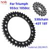 530-43T/18T Motor Sprocket for Triumph T595 955 I Daytona T509 955 1050 Speed Triple R S 955 1050 Sprint ST GT 1050 Tiger Sport