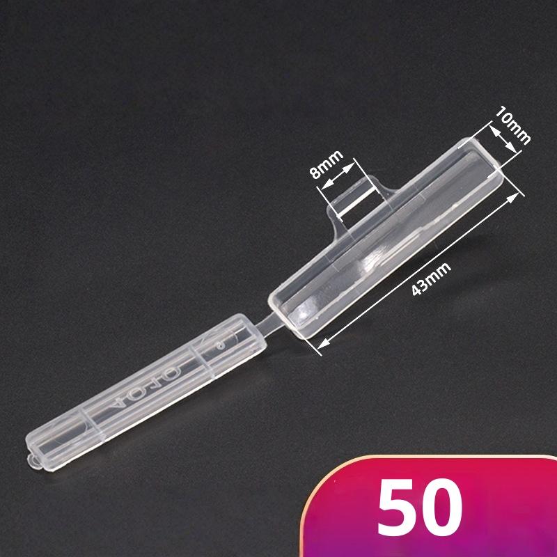 Wire Label Cable Tie Tag 50Pcs Plastic Transparent Case for Daily Office Home Network Cable Organization