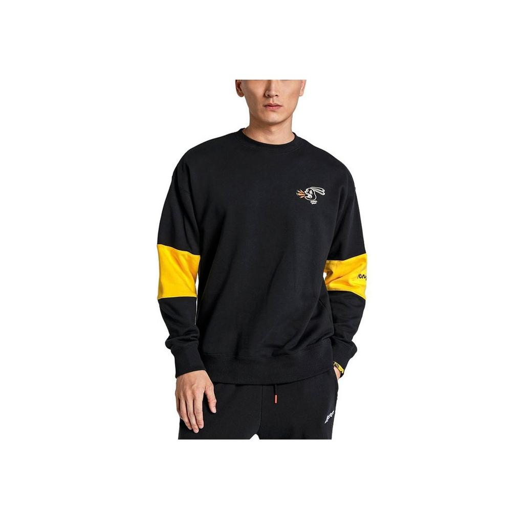 Puma X Randomevent Co-Branded Crew Neck Sweater With Letter Logo Men Sweater Black 59666401