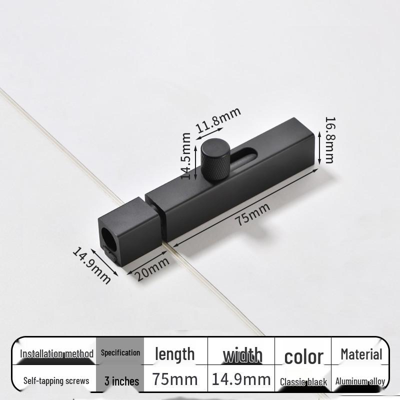 No-Drill Bathroom Door Latch: Simple Lock for Toilet & Sliding Doors