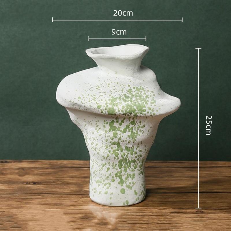 Keramikvase Handgefertigt Grobkeramik Blumenvase Keramik Handwerk Blumenarrangement Zubehör Heimdekoration