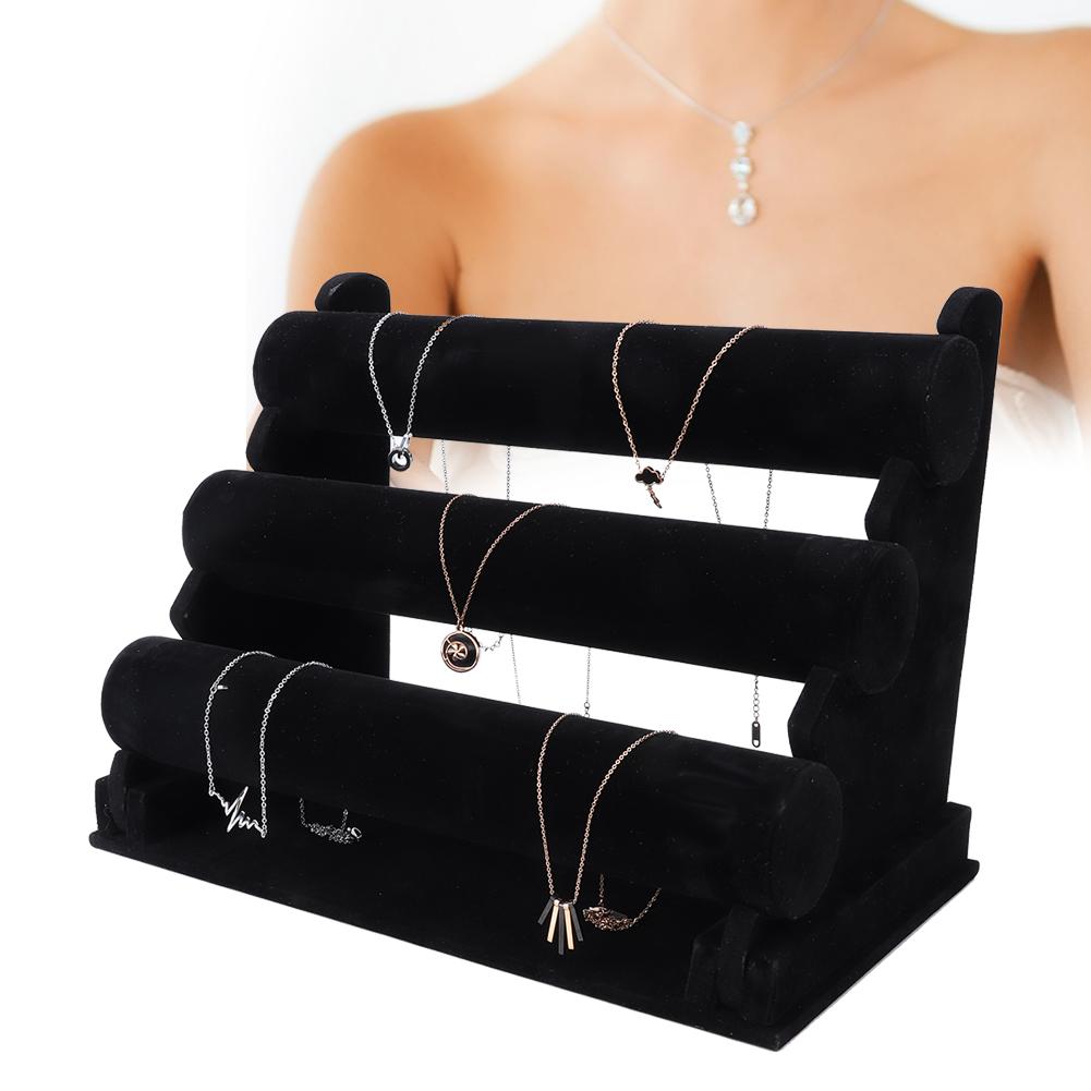 3 Tier Watch Bracelet Bangle Display Stand Holder Jewelry Storage Organizer (Velet)