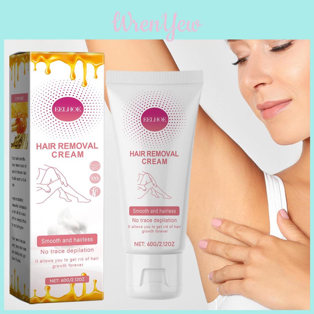Eelhoe Gentle Hair Removal Cream For Smooth Hydrated Skin Ideal For Face And Body