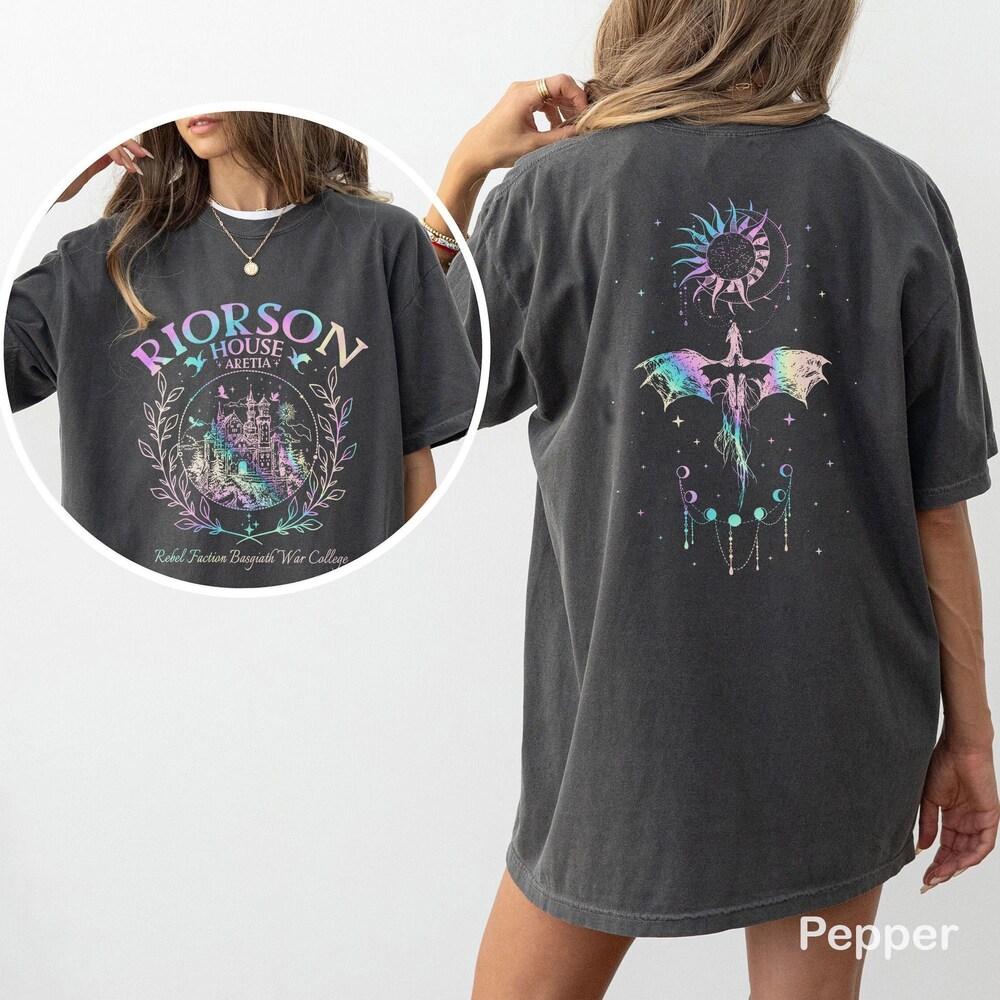Xaden Riorson House Printed TShirtBasgiath War College Dragon Rider  Iron Flame Shirt Gift for Readers Tops Clothing