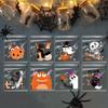 100pcs Halloween Candy Bag Self-adhesive Plastic Treat Bags for Cookie Snack Gift Clear Bags Set for Halloween Party