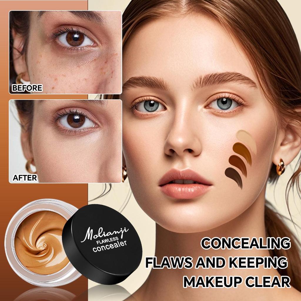 Waterproof Concealer Cream: Brightens Skin, Covers Acne, Freckles, Dark Circles, and Provides Contouring