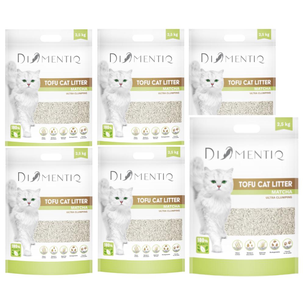 DIAMENTIQ Tofu Matcha Ultra clumping - plant litter - 6x2.5kg