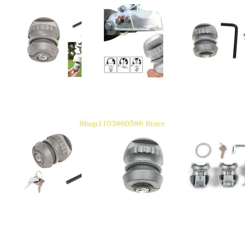 242A 50mm Tow Ball Trailer Coupling Hitch Lock Insertable Anti Theft Security Lock