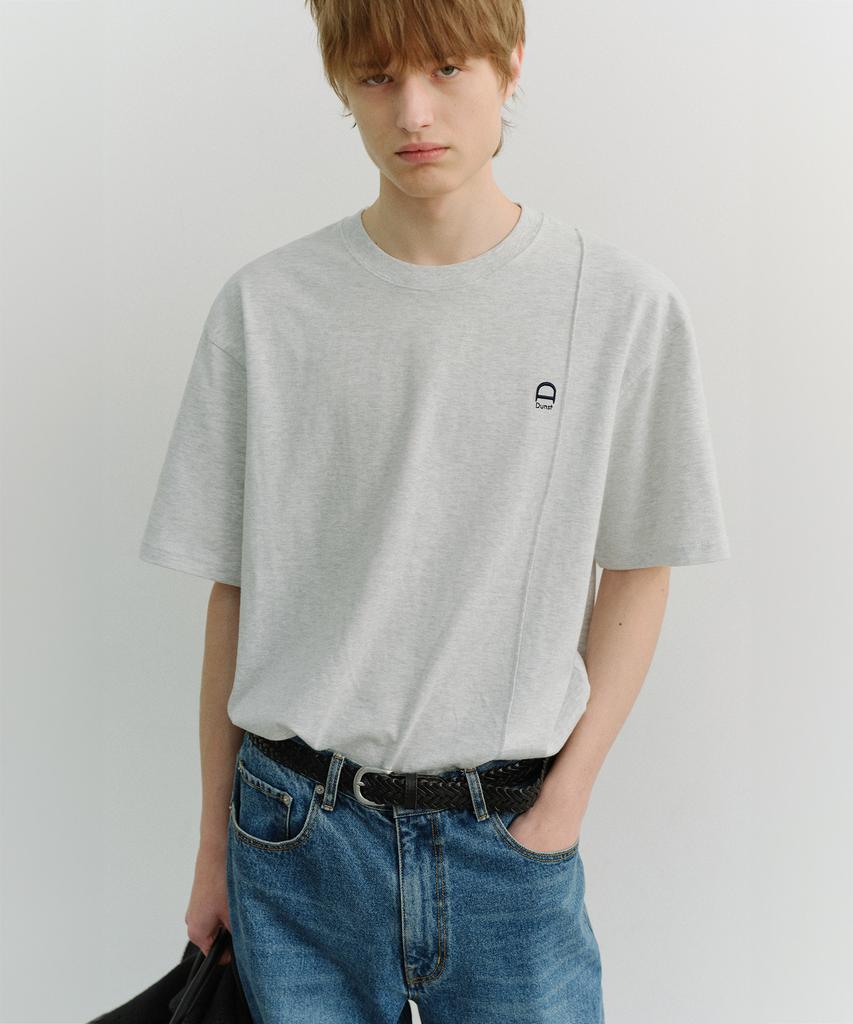 Deonseuteupomaen Logo Crease T-Shirt_Unisex_Udts6A111_Light Melange Gray