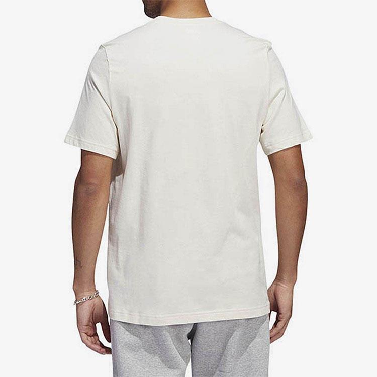 Adidas Originals Trefoil Solid Logo Casual Crew Neck T-Shirt Men Tops Off-White HN0995