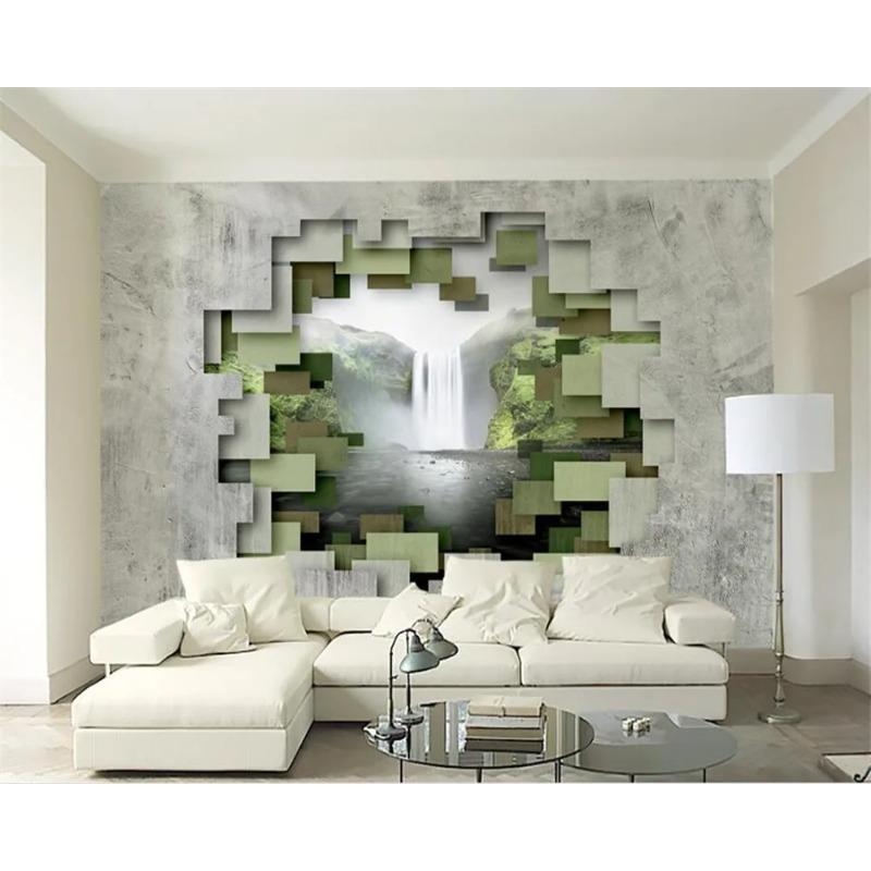 Wallpaper Polygon Geometric Concrete Wall Mural Modern Home Decoration 3d Wallpaper Murals