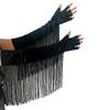 Prom Party Tassel Gloves Halloween Punk Gloves Half Finger Touch Screen Costume Performance Gloves