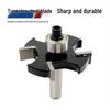 Four-Flute Ball Nose T-Cutter: Black Alloy Woodworking Router Bit for Slotting, Grooving, and Edge Trimming