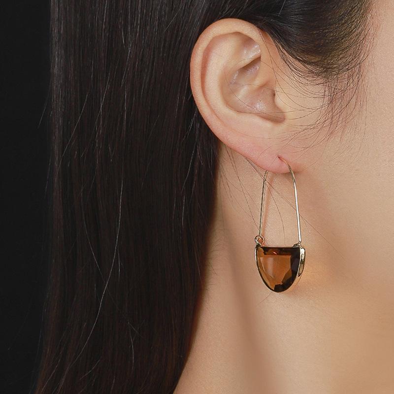 Female Cut Semi-circular Versatile and Personalized Minimalist Earrings
