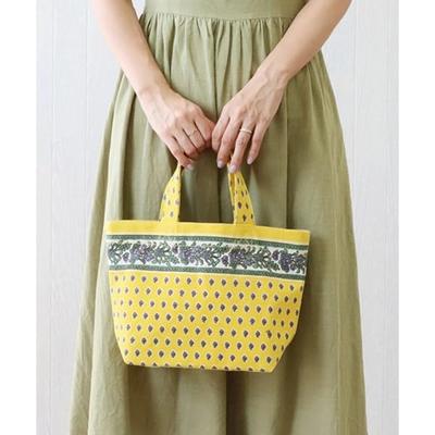 Tomo Corporation Canvas Bag, Avignon Border, Yellow, Mini Tote Bag, 30x20xD10cm, 14224-750-351