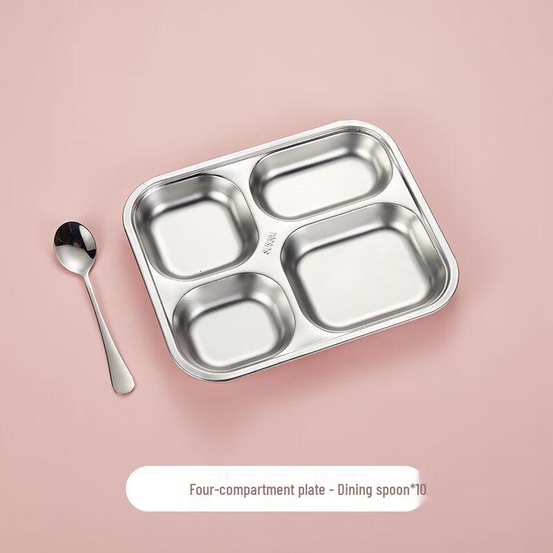 Songyunqing 304 Stainless Steel Divided Meal Plate Set