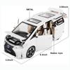 Model auta 1/32 Sběratelské autíčko Lexus LM300 ze slitiny slitiny se světlem a zvukem lze otevřít