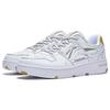 Li Ning Synthetic Leather Comfortable Slip Resistant Abrasion Resistant Low Top Skateboard Shoes Men's White Gold AGCT375-3