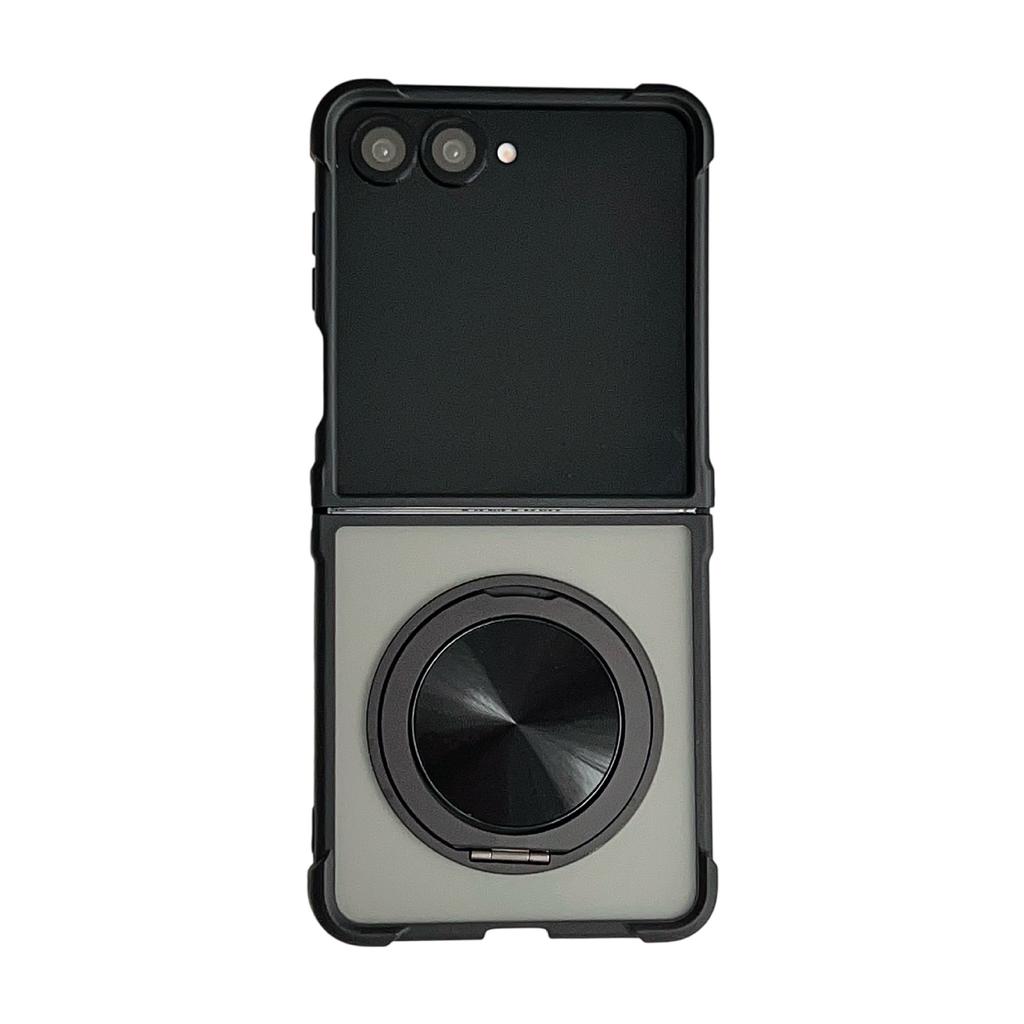 Applicable To Samsung Z FLIP7 CD Pattern Rotating Bracket Z FLIP6 Matte FLIP5 Four Corners Anti-drop Protective Cover