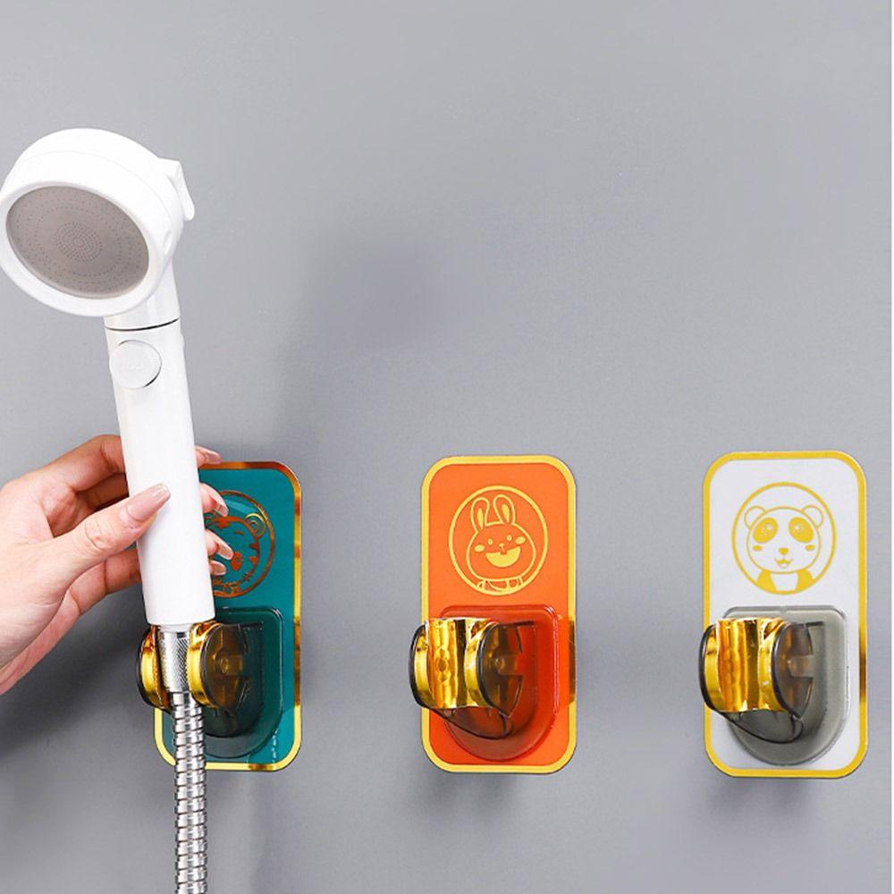 Wall Mounted Shower Bracket Self-adhesive Showerhead Stand Cartoon Shower Head Base  Home