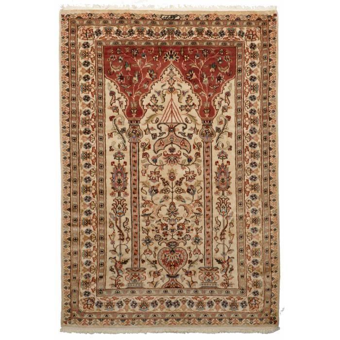 Tapis d'orient - UN AMOUR DE TAPIS - PRESTIGE JIHANGIR 55 1A2T Beige - 125x180 cm - Soie