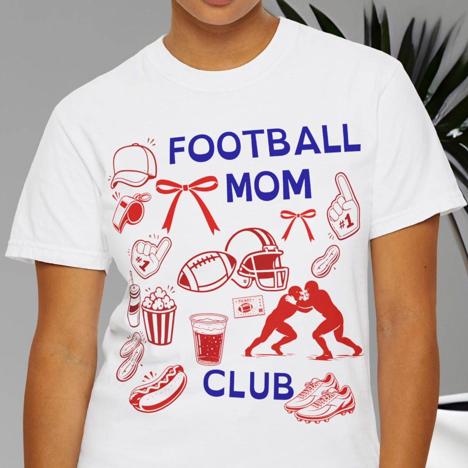 Comfort Colors Football Mom Shirt, Game Day Mom Tee, Football Season Shirt, Sports Mom T shirt Gift, Football Fan Tee 2XL
