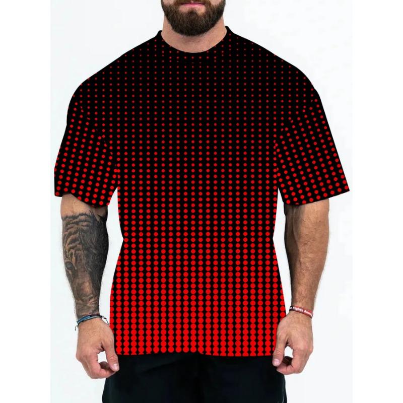 3D Digital Printing of European American Adult Men's T-shirts with Animal Character Patterns