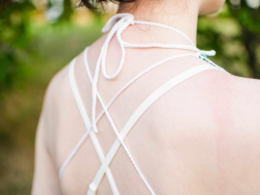 [USED] Butterfly top Butterfly crochet top Bustier Bikini