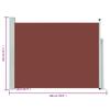 Retractable Side Awning 140*500 cm Brown