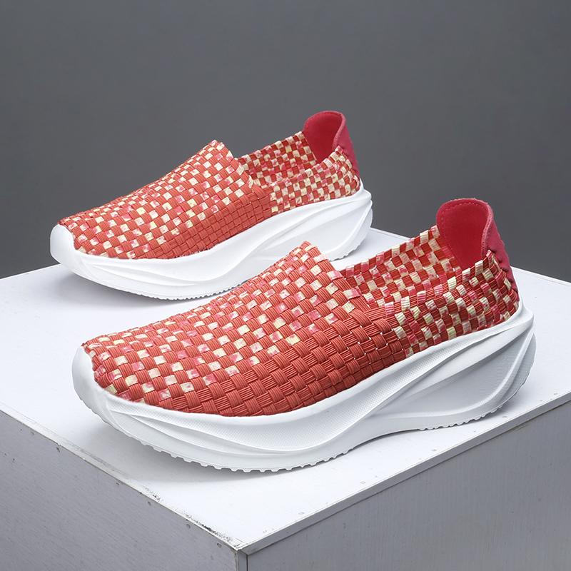 Summer Women Sneakers Casual Plus Size Flats Loafers Soft Elevator Beach Walking Sports Shoes Lightweight Slip On
