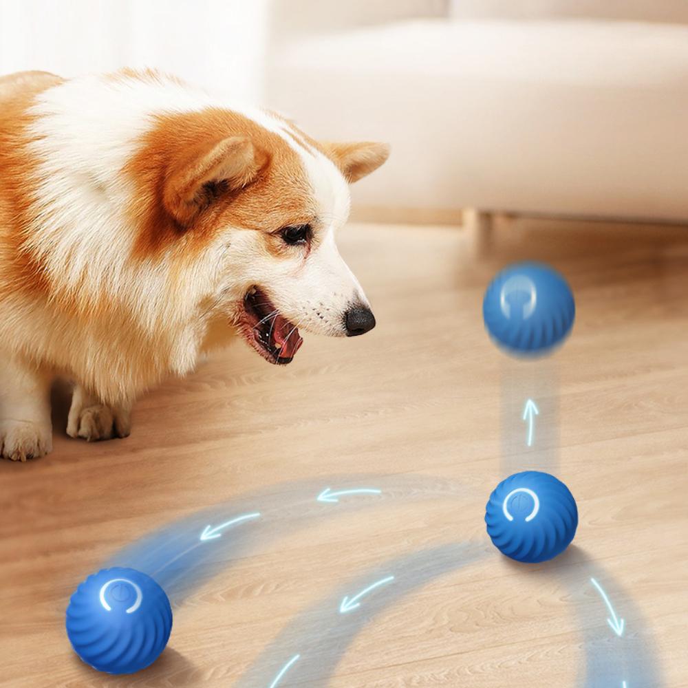 Automatic Moving Dog Toy Ball Smart USB Jumping Rotating Interactive Dog Chew Toy Ball for Puppy Ball Toys Dog Accessories