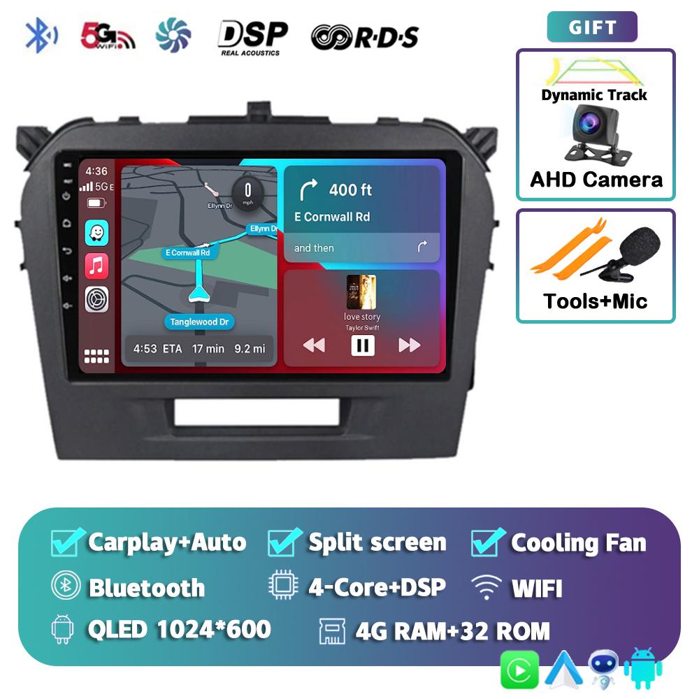 

Android 14 Carplay Auto для Suzuki Vitara 2015 2016 2017 2018 2019 Автомобильный радиоприемник, мультимедийный плеер, стереосистема, головное устройство WiFi+4G BT