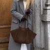 Sac fourre-tout vintage en daim pour femmes Décontracté Grande capacité Sac à main à bandoulière Poignée supérieure Voyage Shopper Féminin Bolso