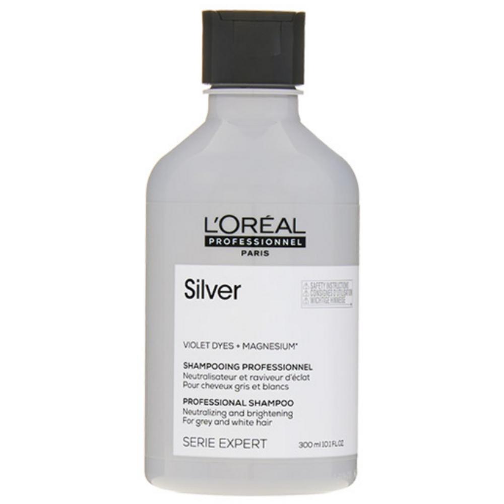 L'Oréal Ash Silver Shampoo 300ml Color-correcting Shampoo for Bleached Hair 1 Pcs