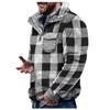 Men's Solid Color Plush Warm Coat Fleece Sweater Casual Coat Pocket Sweater  Winter Coat