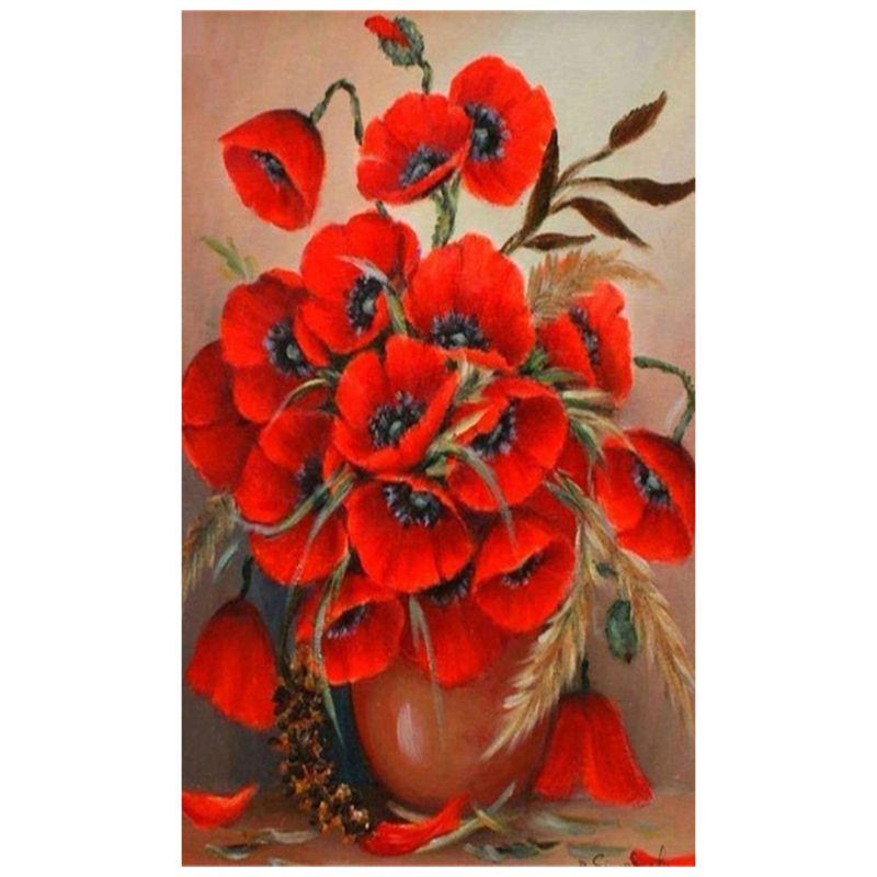 5D DIY Diamond Painting Multicolored Flowers Diamond Mosaic Diamond Embroidery Full Set Cross Stitch Kits Home Decor Gifts