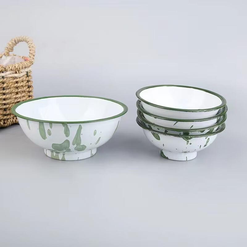 Ice Flower Enamel Bowl Set