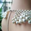 1 Pcs Pearl Bow Pearl Collar Necklace Hand Woven Pearl Necklace Clothing Accessories Women Creative Gifts