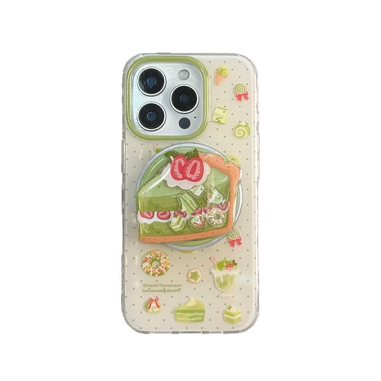 Korean Style Matcha Dessert Shake Magnetic Phone Case for iPhone 17/16 Pro Max/15/14