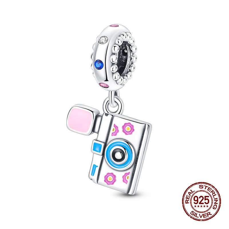 100% 925 Sterling Silver Guitar Musician Painter Doctor Career Charm Bead Fit 925 Original Bracelet DIY Souvenir Jewelry