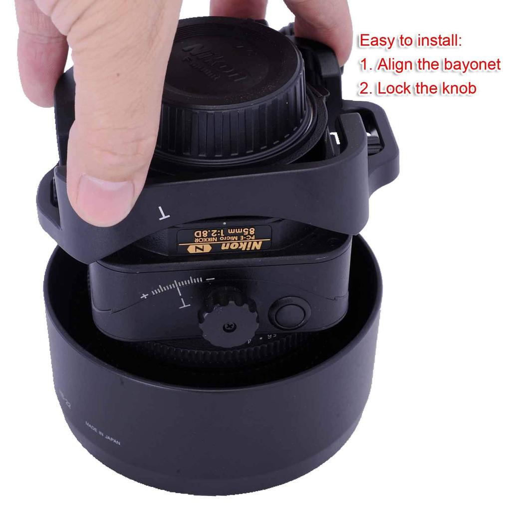 iShoot Tripod Collar Specially Designed for the Nikon Micro NIKKOR 85mm Includes Lens Support Tripod Mount and 46mm Quick Release Compatible with and