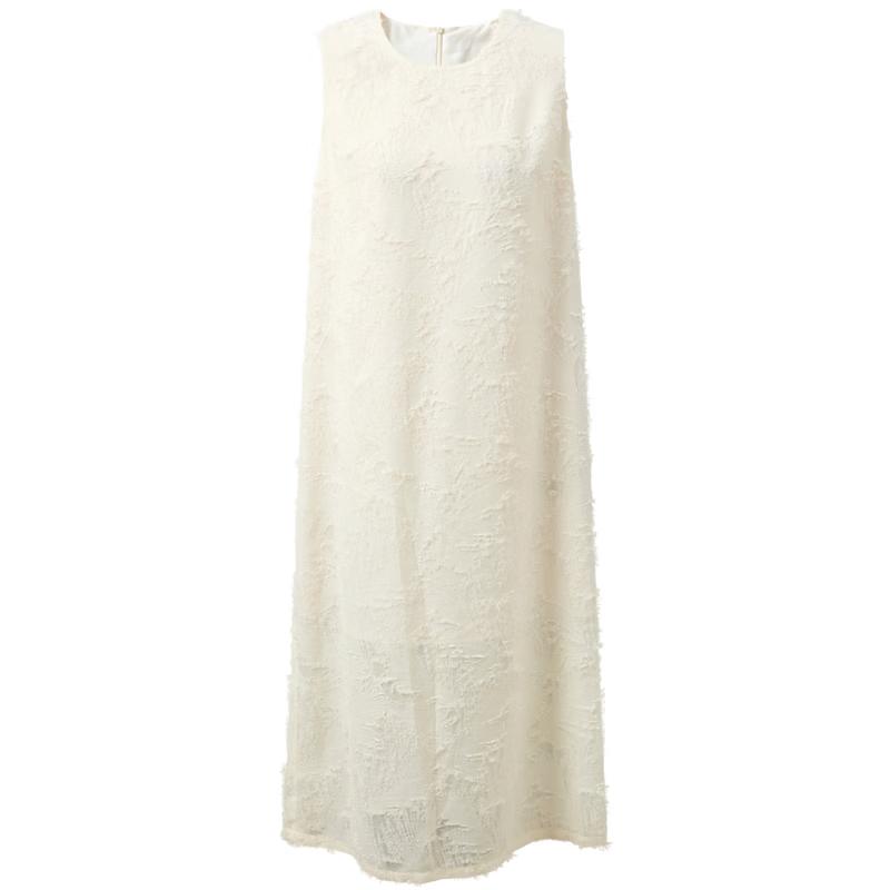 

Sleeveless A-Line Jacquard Maxi Dress L