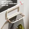Garbage Bag Hanger Foldable Kitchen Trash Bag Holder Over Cabinet Door No-Drill Wall Mounted Large Capacity Waste Bag Rack